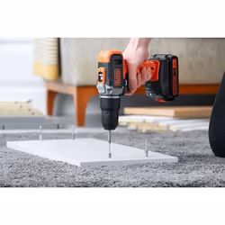 Black & Decker BCD003C2K-QW perceuse 1400 tr/min Sans clé Noir, Rouge - Vue supplémentaire 5