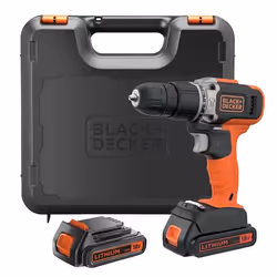 Black & Decker BCD003C2K-QW perceuse 1400 tr/min Sans clé Noir, Rouge - Vue supplémentaire 6