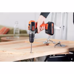 Black & Decker BCD003C2K-QW perceuse 1400 tr/min Sans clé Noir, Rouge - Vue supplémentaire 8