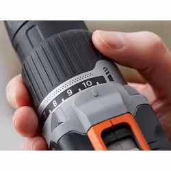 Black & Decker BCD003C2K-QW perceuse 1400 tr/min Sans clé Noir, Rouge - Vue supplémentaire 9