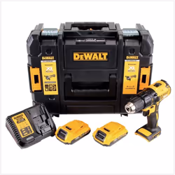 Perceuse-visseuse sans fil - 18 V + 2 batteries 2,0 Ah + 1 chargeur + coffret T-STAK - DEWALT - DCD777D2K-QW - - Produit expé ...