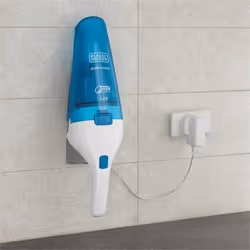 Black & Decker WDC115WA aspirateur de table Bleu, Blanc Sans sac