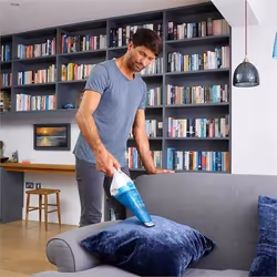Black & Decker WDC115WA aspirateur de table Bleu, Blanc Sans sac - Vue supplémentaire 7