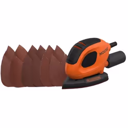 Black & Decker BEW230 Ponceuse de précision 11000 tr/min Noir, Orange 55 W