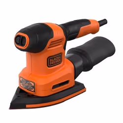 Black &amp; Decker BEW200K, Ponceuse multi usages, Velcro, Noir, Orange, 12000 tr/min, 1 mm, 82,5 dB