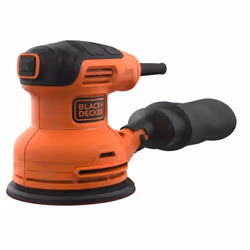 Black & Decker BEW210 Ponceuse orbitale 14000 tr/min Noir, Orange