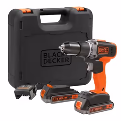 Perceuse d'impact de batterie Black & Decker BCD003ME2K-QW; 18 V; 2x2,5 Ah accu.