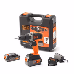 Perceuse Black & Decker BCD003MEM2K-QW; 18 V; 1x2,0/4,0 Ah accu.