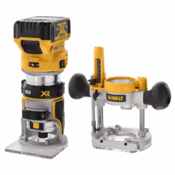 Routeur DeWalt DCW604P2-QW; 18 V; 2x5,0 Ah accu.