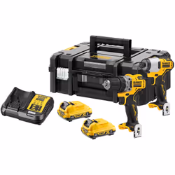 DeWALT DCK2110L2T-QW, Tournevis électrique, Noir, Jaune, 12 V, Lithium-Ion (Li-Ion), 440 mm, 330 mm