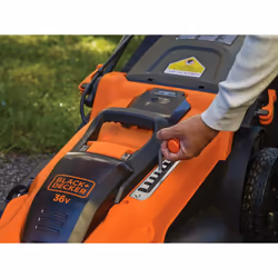 Black & Decker CLMA4825L2-QW tondeuse à gazon Tondeuse à gazon poussée Batterie Noir, Orange