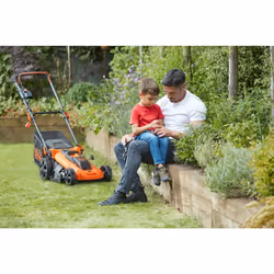 Black & Decker CLMA4825L2-QW tondeuse à gazon Tondeuse à gazon poussée Batterie Noir, Orange