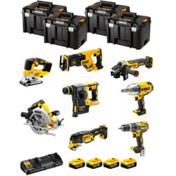 Dewalt - Kit DCK865P4T (DCS367 DCH273 DCD796 DCS334 DCG405 DCS355 DCF899H DCS570 4x 5,0Ah DCB132 4x tstak vi)