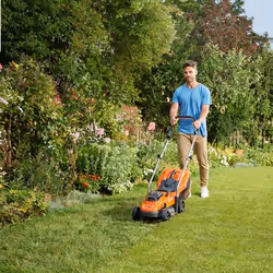 Black & Decker BCMW3318L2 tondeuse à gazon Tondeuse à gazon poussée Batterie Noir, Orange