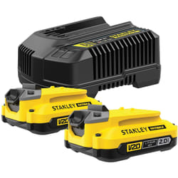 Ensemble d'accessoires Stanley Starter Set V20; 18 V; 2x2,0 Ah + Chargeur