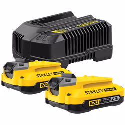 Ensemble d'accessoires Stanley Starter Set V20; 18 V; 2x2,0 Ah + Chargeur