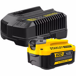 Batterie Stanley V20; 18 V; 4,0 Ah + Chargeur
