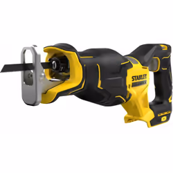 Description générale Scie sabre sans fil STANLEY FATMAX V20, modèle SFMCS310B, équipée d'un moteur brushless performant et co ...