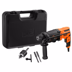 Black & Decker BEHS01K-QS perceuse 1600 tr/min SDS Plus Noir, Orange - Vue supplémentaire 5