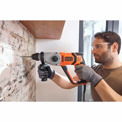 Black & Decker BEHS02K-QS perceuse 1200 tr/min SDS Plus Gris, Orange - Vue supplémentaire 8