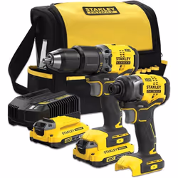 Ensemble d'outils Stanley SFMCK461D2S-QW (SFMCD715 + SFMCF820); 2x2,0 Ah  accu.