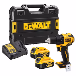 DeWALT DCD708P2T-QW, Perceuse à poignée pistolet, Sans brosse, 1650 tr/min, 3 cm, 1,3 cm, 450 tr/min