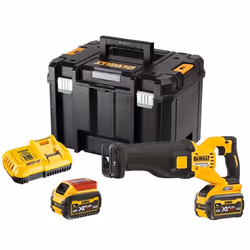 DeWALT DCS389T2-QW Scies alternatives 3000 spm Noir, Jaune