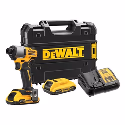 DeWALT DCF840D2T-QW, Visseuse à percussion, Poignée de pistolet, 1/4", Noir, Jaune, 3200 tr/min, 192 N·m
