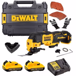 Outil Multi-fonction DeWalt DCS353D2-QW; 12 V; 2x2,0 Ah accu.