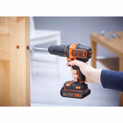 Perceuse Black & Decker BCKSB04-QW; 18 V; 2x1,5 Ah accu. + Accessoires - Vue supplémentaire 9