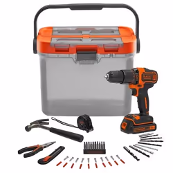 Perceuse d'impact de batterie Black & Decker BCKSB05-QW; 18 V; 1x1,5 Ah accu. + Accessoires
