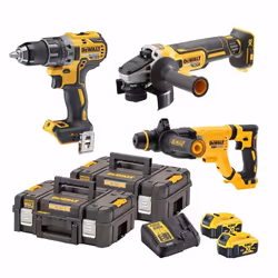 Description générale Ce pack comprend trois outils puissants pour vos projets de bricolage : une perceuse-visseuse compacte D ...