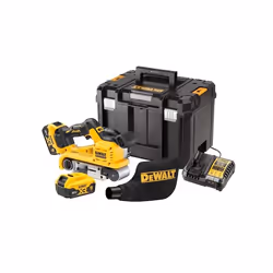 Ponceuse à bande DeWalt DCW220P2-QW; 18 V; 2x5,0 Ah accu.