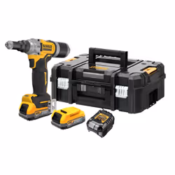 Outil de rivetage sans fil DeWalt DCF414E2GT-QW; 18 V; 2x1,7 Ah accu.