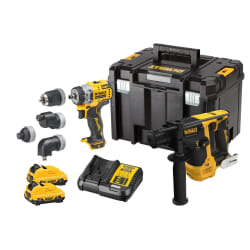 Ensemble d'outils DeWalt DCK2101L2T-QW (DCH072 + DCD703); 12 V; 2x3,0 Ah accu.