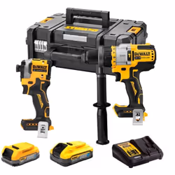 Dewalt DCK2052H1E1T Set DCD999 perceuse à percussion et DCF850 clé à choc sans fil 18V - 1X5.0Ah + 1X1.7Ah Batteries PowerSta ...