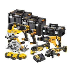 Kit 7 outils XR 18V - DEWALT - avec 3 batteries 18V 5,0 Ah - chargeur - 3 T-Stack - DCK706P3T-QW