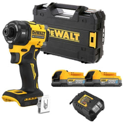 DCF870E2T-QW Visseuse à chocs Hydraulique xr 18V 1/4″ Brushless 2 x 1,7Ah PowerStack + chargeur en Coffret tstak - Dewalt