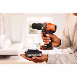 Perceuse à percussion Black & Decker BCD383D1XC-QW; 18 V; 1x2,0 Ah accu. + Chargeur