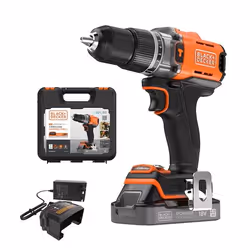 Perceuse Black & Decker BCD383D1XK-QW; 18 V; 1x2,0 Ah accu.