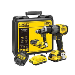 STANLEY FATMAX V20 Perceuse Visseuse à Percussion 80 Nm Brushless - Lithium 18V - 2 Batteries 2 Ah - SFMCD726D2K-QW