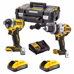 Description Dewalt DCK2200H2T-QW DCD1007 Perceuse-visseuse a percussion + DCF860 Visseuse à Chocs - 2X5.0Ah Batterie PowerSta ...