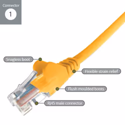 connektgear 28-0100Y câble de réseau Jaune 10 m Cat5e U/UTP (UTP)