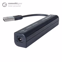 connektgear 25-0054 hub & concentrateur USB 2.0 480 Mbit/s Noir, Blanc