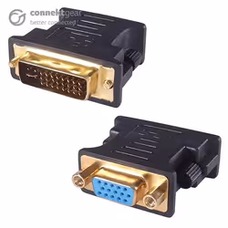 connektgear 26-1654, 0,02 m, DVI-I, DVI-I, Mâle, Femelle, Or