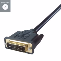 connektgear 26-6120 câble vidéo et adaptateur 2 m DisplayPort DVI-D Noir - Vue supplémentaire 3
