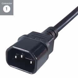 connektgear 27-0329 câble électrique Noir 2 m Coupleur C14 Coupleur C15