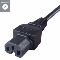 connektgear 27-0329 câble électrique Noir 2 m Coupleur C14 Coupleur C15