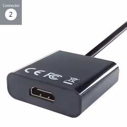 connektgear 26-0705 câble vidéo et adaptateur 0,22 m Mini DisplayPort HDMI Noir