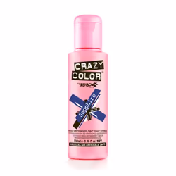CRAZY COLOR Sapphire 100 ml, Bleu, Sapphire, Unisexe, 100 ml, Tous types de cheveux, Bouteille